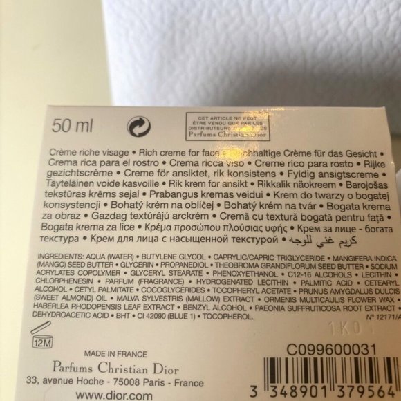 DIOR HYDRA LIFE HYDRATION RESCUE INTENSE SORBET CRÈME. BNIB. 50ml. RRP$ - Picture 6 of 8